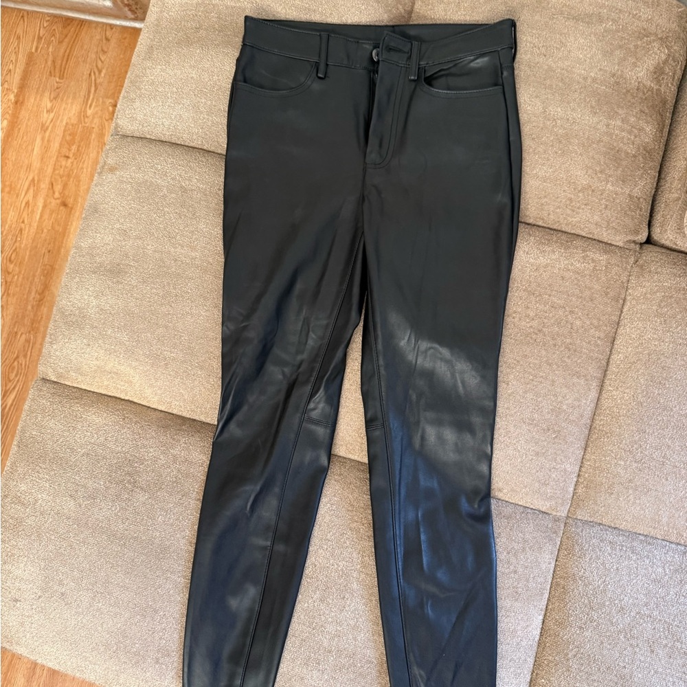 Free People Black Skinny Pants High-Waisted Stretch